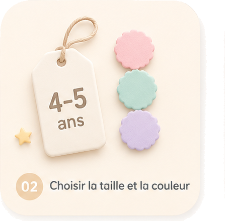 Étape 2 : choisir la taille et la couleur